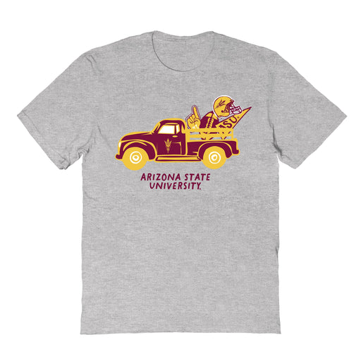 Arizona State Sun Devils Hand Sketched Vive La Fete Impressions Truck Kids Grey Cotton T-shirt
