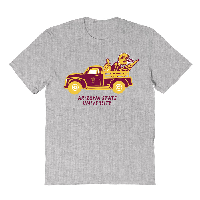 Arizona State Sun Devils Hand Sketched Vive La Fete Impressions Truck Kids Grey Cotton T-shirt