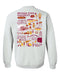Arizona State Sun Devils Hand Sketched Artwork Maroon Crewneck Sweatshirt for Women - Vive La Fête - Online Apparel Store