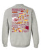 Arizona State Sun Devils Hand Sketched Artwork Maroon Crewneck Sweatshirt for Women - Vive La Fête - Online Apparel Store