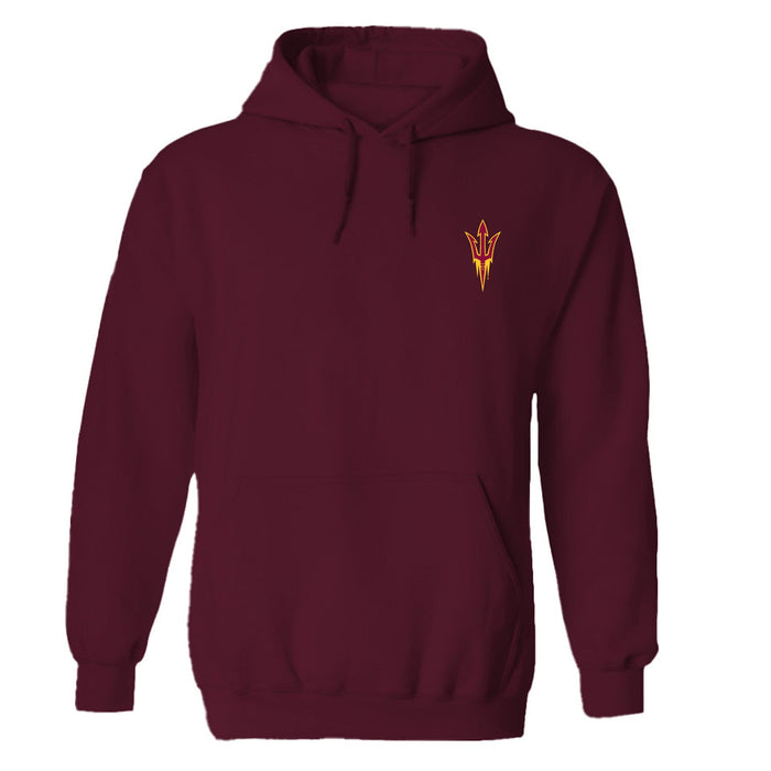Arizona State Sun Devils Hand Sketched Vive La Fete Impressions Artwork Maroon Cotton Fleece Long Sleeve Hoodie