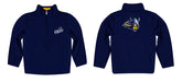 Augustana University Vikings AU Vive La Fete Game Day Solid Blue Quarter Zip Pullover Sleeves - Vive La Fête - Online Apparel Store