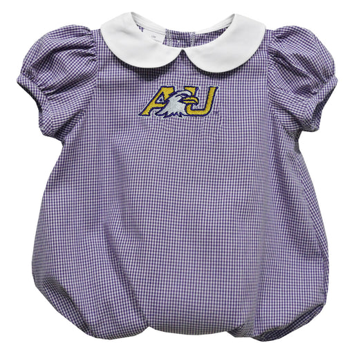 Ashland University AU Eagles Embroidered Purple Girls Baby Bubble Short Sleeve