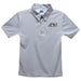 Ashland University AU Eagles Embroidered Gray Stripes Short Sleeve Polo Box Shirt
