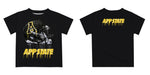 App State Mountaineers Original Dripping Football Helmet Black T-Shirt by Vive La Fete - Vive La Fête - Online Apparel Store