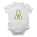 App State Mountaineers Cotton Short Sleeve Bodysuit White