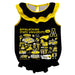Appalachian State Mountaineers  Black Hand Sketched Vive La Fete Impressions Artwork Sleeveless Ruffle Onesie Bodysuit