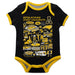 Appalachian State Mountaineers Hand Sketched Vive La Fete Impressions Artwork Infant Black Short Sleeve Onesie Bodysuit
