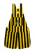 Appalachian State Mountaineers Vive La Fete Gold Black Stripes Logo Youth Overall Short Team Bibs