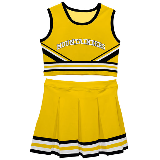 Appalachian State Mountaineers Vive La Fete Game Day Gold Sleeveless Chearleader Set