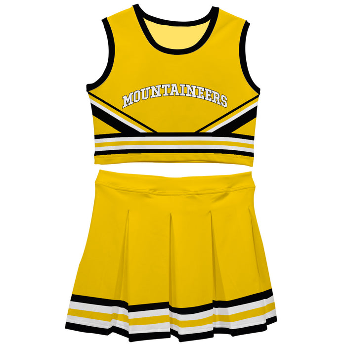 Appalachian State Mountaineers Vive La Fete Game Day Gold Sleeveless Chearleader Set