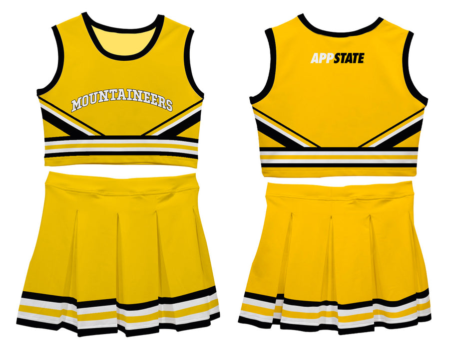Appalachian State Mountaineers Vive La Fete Game Day Gold Sleeveless Chearleader Set - Vive La Fête - Online Apparel Store