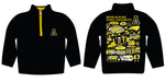 Appalachian State Mountaineers Hand Sketched Vive La Fete Impressions Artwork Black Boys Quarter Zip Pullover V1 - Vive La Fête - Online Apparel Store