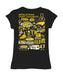 Appalachian State Mountaineers Hand Sketched Vive La Fete Impressions Artwork Black Girls Cotton Short Sleeve Tee - Vive La Fête - Online Apparel Store