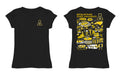 Appalachian State Mountaineers Hand Sketched Vive La Fete Impressions Artwork Black Girls Cotton Short Sleeve Tee - Vive La Fête - Online Apparel Store