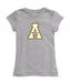 App State Mountaineers Girl´s Fitted Cotton T-shirt Grey