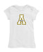 App State Mountaineers Girl´s Fitted Cotton T-shirt White