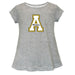App State Mountaineers Short Sleeve Youth Cotton Top Grey