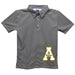 Appalachian State Mountaineers Stripes Short Sleeve Polo Box Shirt Black