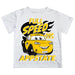 Appalachian State Mountaineers Vive La Fete Toy Racing Car Boys Game Day White Short Sleeve Tee