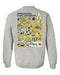 Appalachian State Mountaineers Hand Sketched Artwork Black Crewneck Sweatshirt for Women - Vive La Fête - Online Apparel Store
