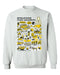 App State Mountaineers Hand Sketched Vive La Fete Impressions White Cotton Crewneck Sweatshirt for Women