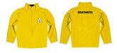 App State Mountaineers Vive La Fete Logo and Mascot Name Womens Gold Quarter Zip Pullover - Vive La Fête - Online Apparel Store