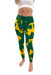 Arkansas Tech Jerry the Bulldog ATU Vive La Fete Paint Brush Logo on Waist Women Green Yoga Leggings