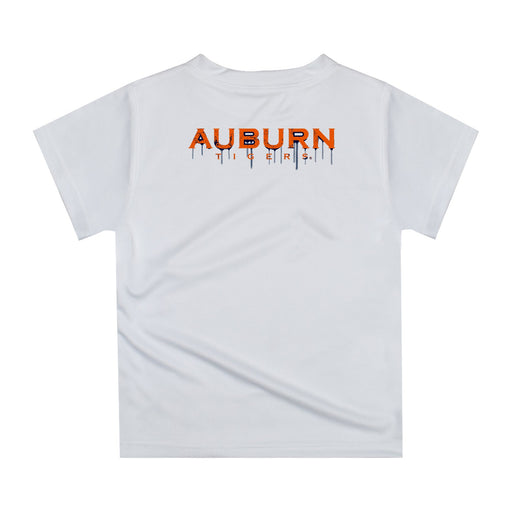 Auburn University Tigers Original Dripping Football Helmet White T-Shirt by Vive La Fete - Vive La Fête - Online Apparel Store