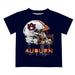 Auburn University Tigers Original Dripping Football Helmet Blue T-Shirt by Vive La Fete - Vive La Fête - Online Apparel Store