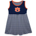 Auburn University Tigers Vive La Fete Girls Game Day Sleeveless Tank Dress Solid Blue Logo Stripes on Skirt - Vive La Fête - Online Apparel Store