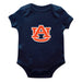 Auburn University Tigers Cotton Short Sleeve Bodysuit Navy
