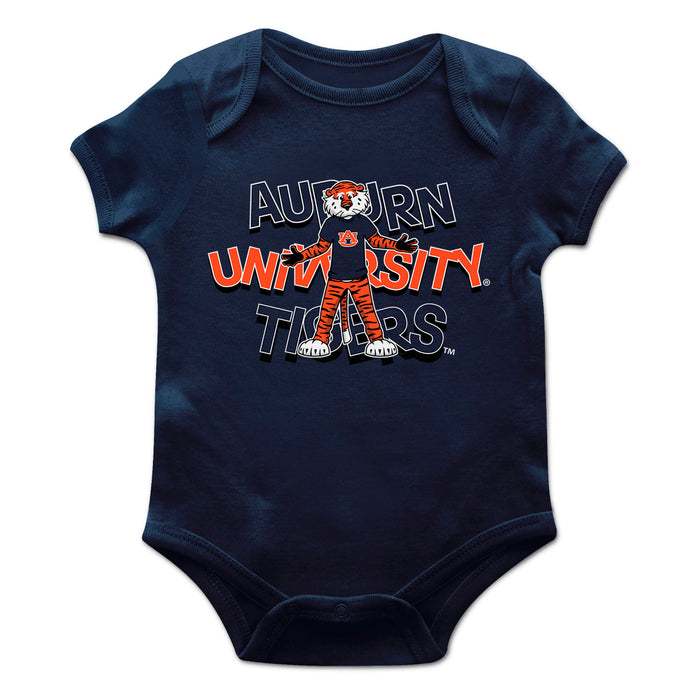 Auburn University Tigers Vive La Fete Infant Game Day Navy Short Sleeve Bodysuit