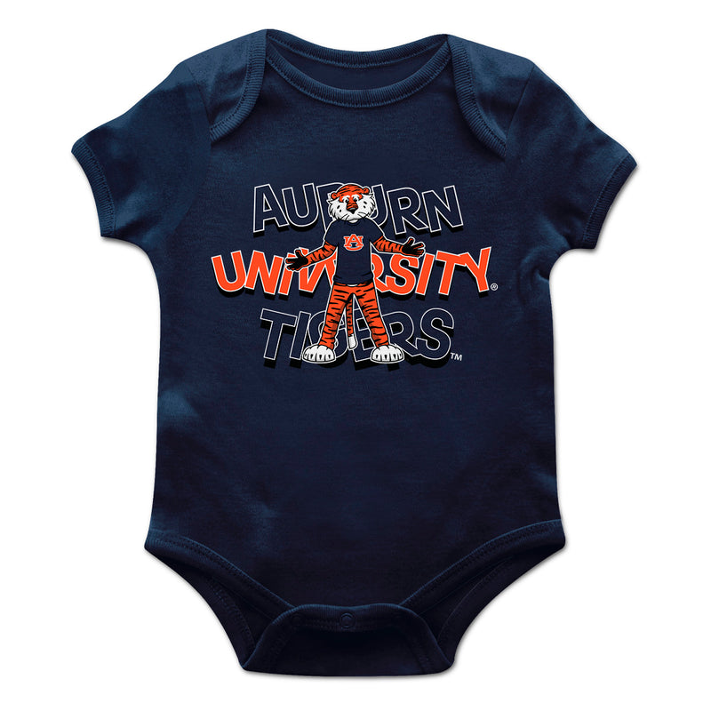 Auburn University Tigers Vive La Fete Infant Game Day Navy Short Sleeve Bodysuit