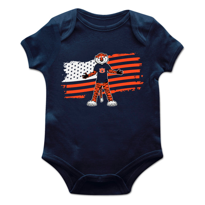 Auburn University Tigers Vive La Fete Infant Game Day Navy Short Sleeve Bodysuit
