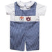 Auburn Tigers Smocked Navy Gingham Jon Jon And Short Sleeve White Shirt