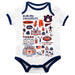 Auburn University Tigers Hand Sketched Vive La Fete Impressions Artwork Infant White Short Sleeve Onesie Bodysuit