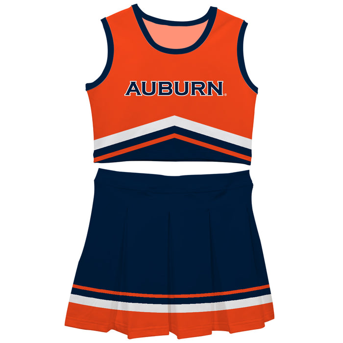Auburn University Tigers Vive La Fete Game Day Navy and Orange Sleeveless Chearleader Set