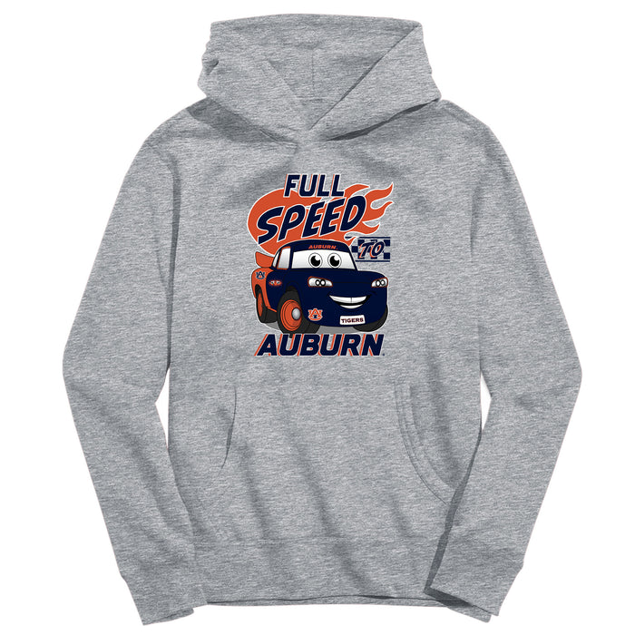 Auburn University Tigers Full Speed Heather Grey Cotton Youth Hoodie