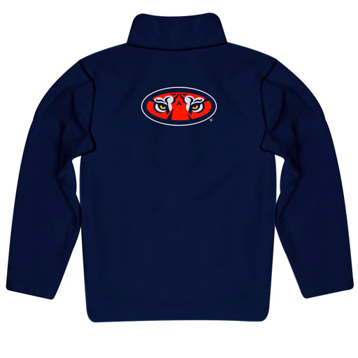 Auburn University Tigers Vive La Fete Game Day Solid Blue Quarter Zip Pullover Sleeves - Vive La Fête - Online Apparel Store