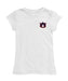 Auburn University Tigers Hand Sketched Vive La Fete Impressions Artwork White Girls Cotton Short Sleeve Tee
