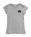 Auburn University Tigers Hand Sketched Vive La Fete Impressions Artwork Grey Girls Cotton Short Sleeve Tee