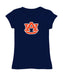 Auburn University Tigers Girl´s Fitted Cotton T-shirt Navy