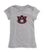 Auburn University Tigers Girl´s Fitted Cotton T-shirt Grey