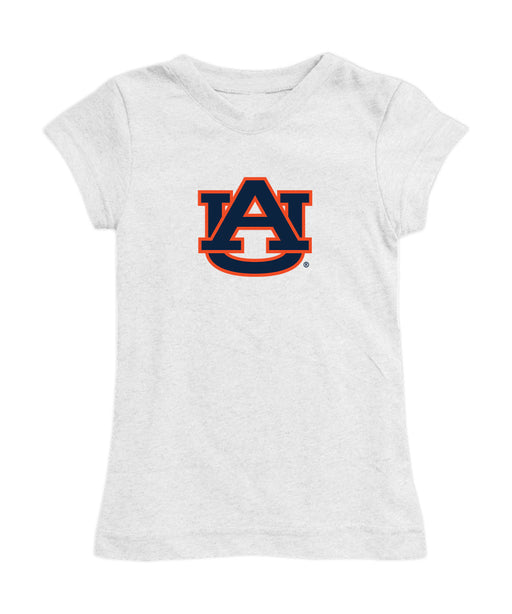 Auburn University Tigers Girl´s Fitted Cotton T-shirt White