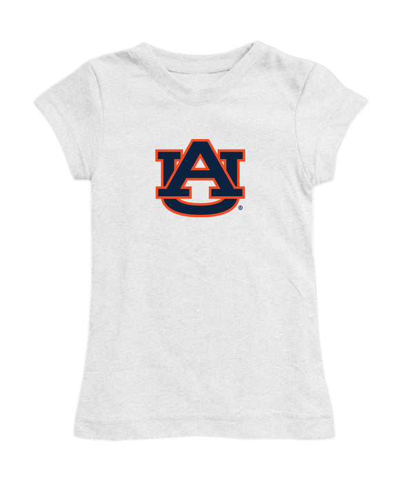 Auburn University Tigers Girl´s Fitted Cotton T-shirt White