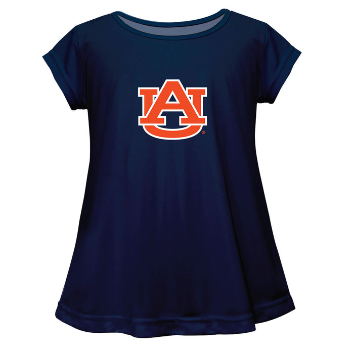 Auburn University Tigers Short Sleeve Youth Cotton Top Navy