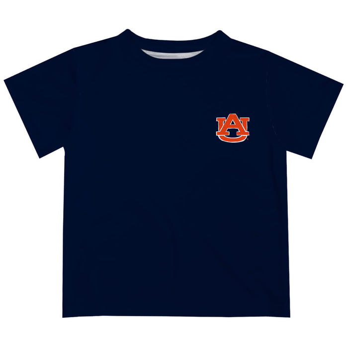 Auburn University Tigers Hand Sketched Vive La Fete Impressions Artwork Boys Navy Short Sleeve Tee Shirt