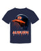 Auburn University Tigers Original Dripping Baseball Helmet Navy T-Shirt Cotton by Vive La Fete