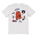 Auburn University Tigers Hand Sketched Vive La Fete Impressions Icones Kids White T-shirt